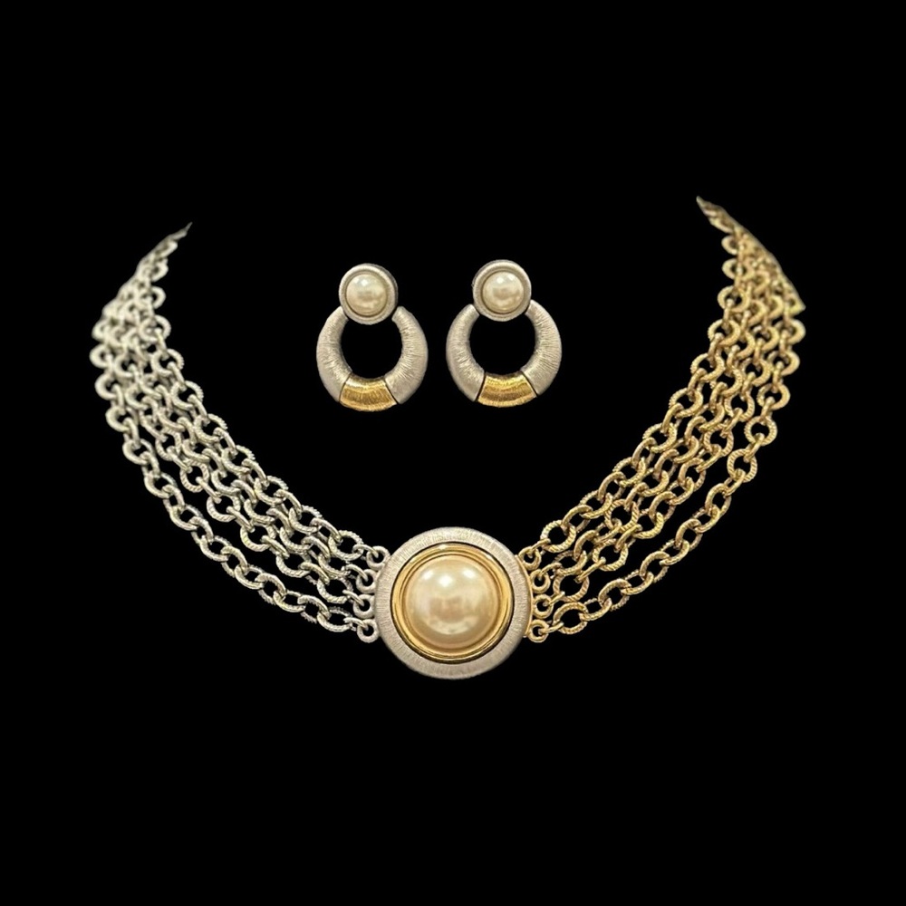 #58 Vintage Monet Necklace & Earrings Set